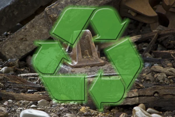 Oude industriële stukken moet te recyclen — Stockfoto