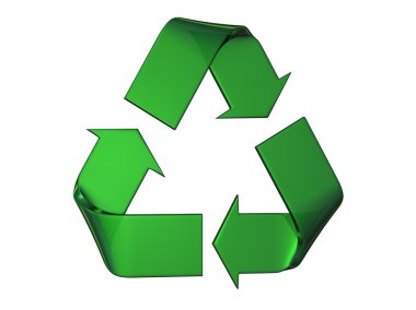 Green and relief recycle's big logo clipart