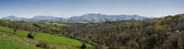 Panoramic view of the Basque country clipart