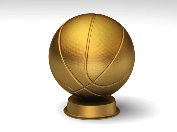 トロフィーの黄金のバスケット ボール — ストック写真