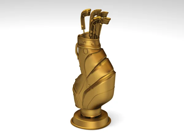 Golden golf trophy — Stock Photo, Image