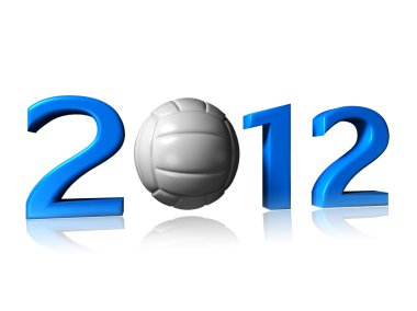 2012 volley logo clipart