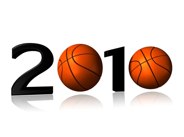 Logotipo de basquete 2010 — Fotografia de Stock