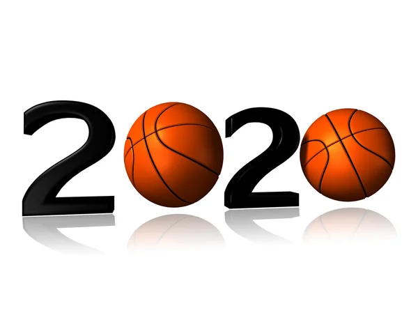 2020 logotipo de basquete — Fotografia de Stock