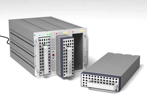 Data server with three hard disks — Stock Photo, Image