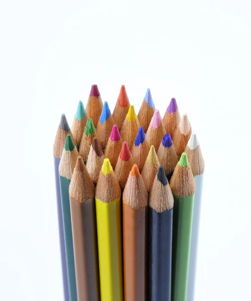 Circulary group of colored pencils — Stock Photo, Image