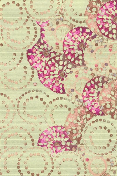 Ékszer rózsaszín sokkoló körök textúrázott háttérre — Stock Fotó
