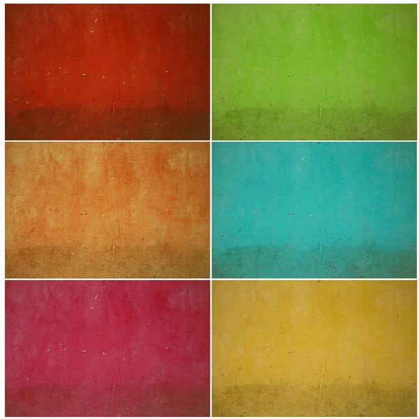 Colorful grunge wall set — Stock Photo, Image