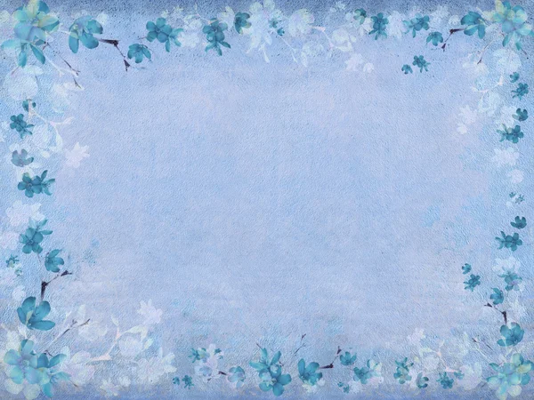 冬の青い花の花の背景 — ストック写真