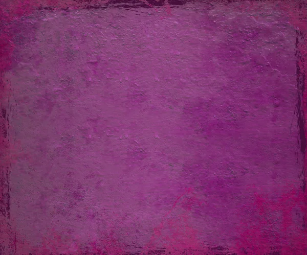 Paarse en roze paintdrip pleister met grunge frame achtergrond — Stockfoto