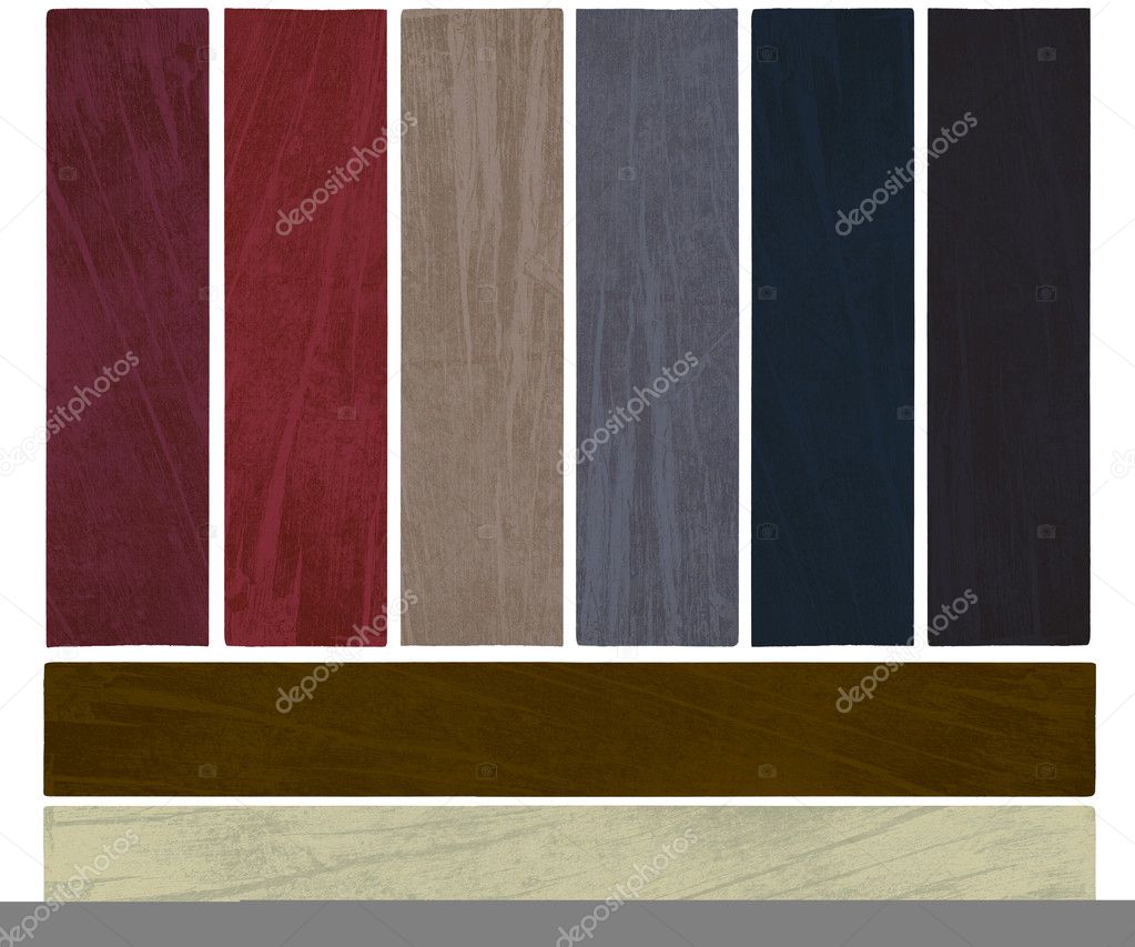 Autumn winter color 2009 textured banner set isolated
