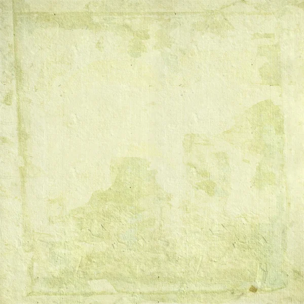 Light cream handmade paper with grunge frame — Stock Photo, Image