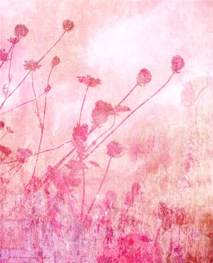 Pink soft summer meadow background clipart