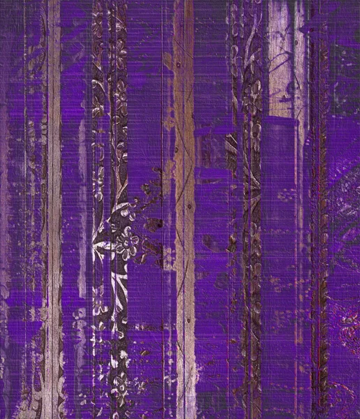 Grunge 紫色木滚动打印 — 图库照片