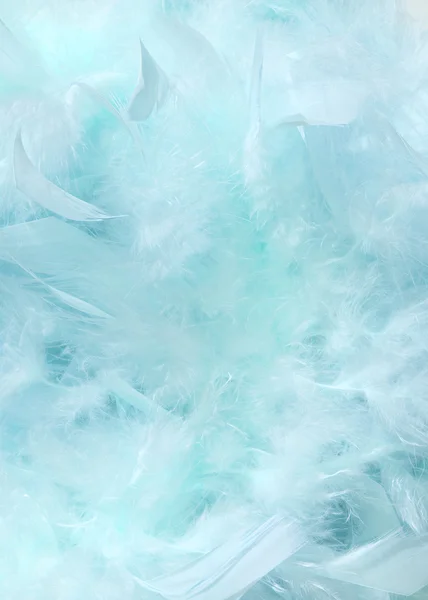 Nublado cielo azul plumas esponjosas fondo Imagen de archivo