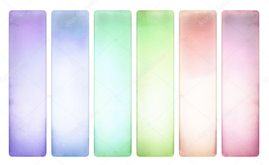 Candy color textured banner set pale