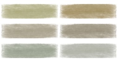 Neutral earth and grey faded grunge banner set clipart