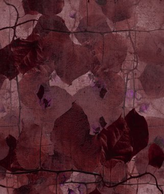 Wine colored vine print clipart