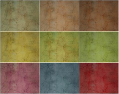 Collection smokey cracked plaster wall clipart