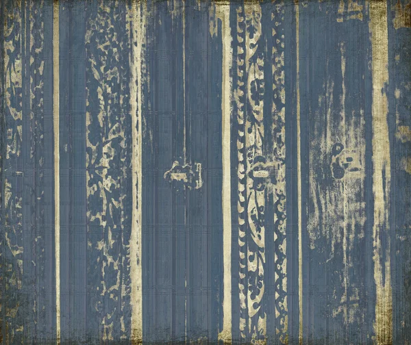 파란과 백색 스크롤 작업 줄무늬 — 스톡 사진