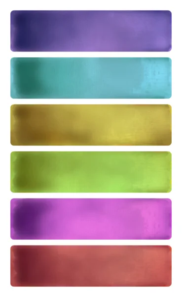Цветной акварельный набор баннеров — стоковое фото