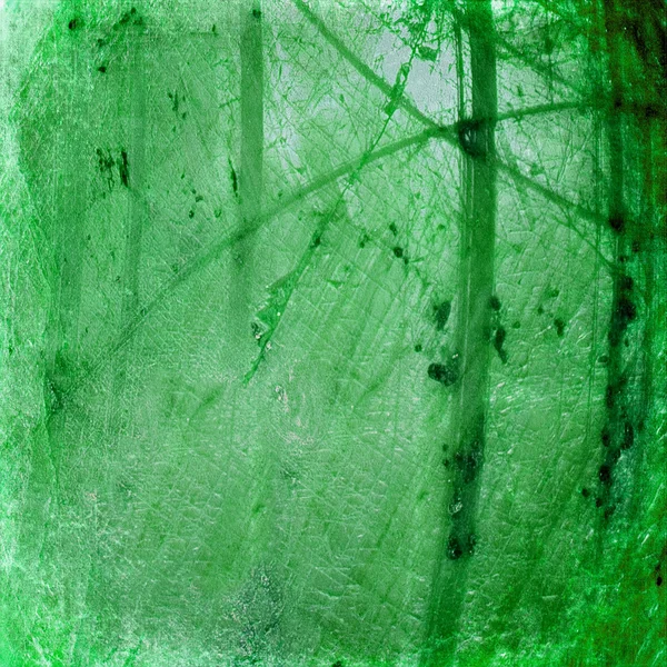 Grunge 绿色发光破解抽象带纹理的背景 — 图库照片