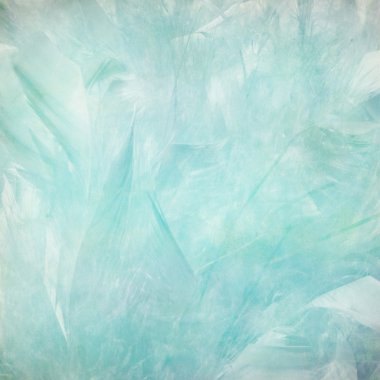 Soft and pale blue feather abstract clipart