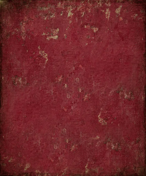 Красная гранжевая штукатурка с горелой рамой — стоковое фото