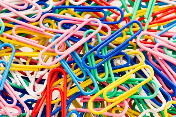 stock image Multicolored paper clips