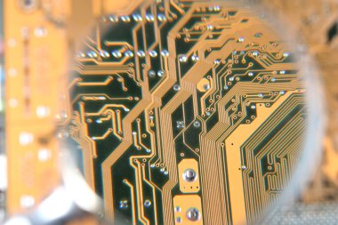 Circuit board closeup clipart