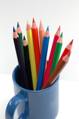 Pencils in mug clipart