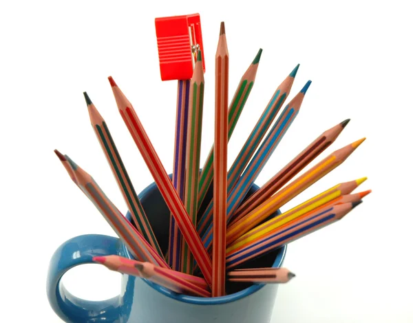 Ołówki w kubek — Zdjęcie stockowe