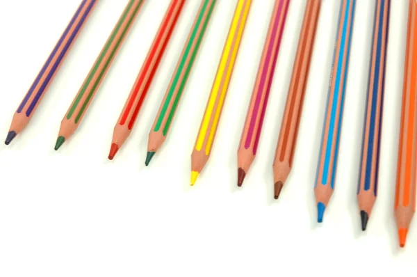 Vässade pennornabroušené tužky — Stockfoto