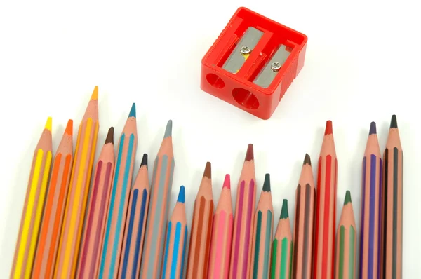 Lápis e apontador — Fotografia de Stock