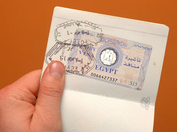 Egyptian visa — Stock Photo, Image