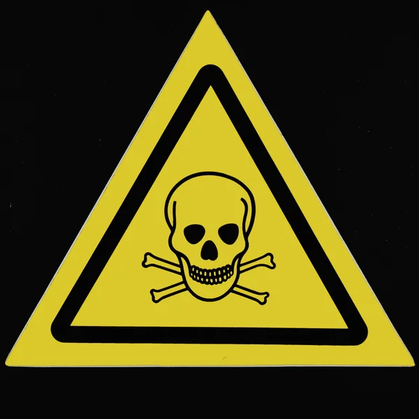 Предупреждение об отравлении интоксикантов опасностью — стоковое фото