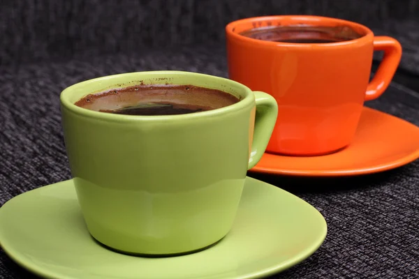 Две чашки кофе — стоковое фото