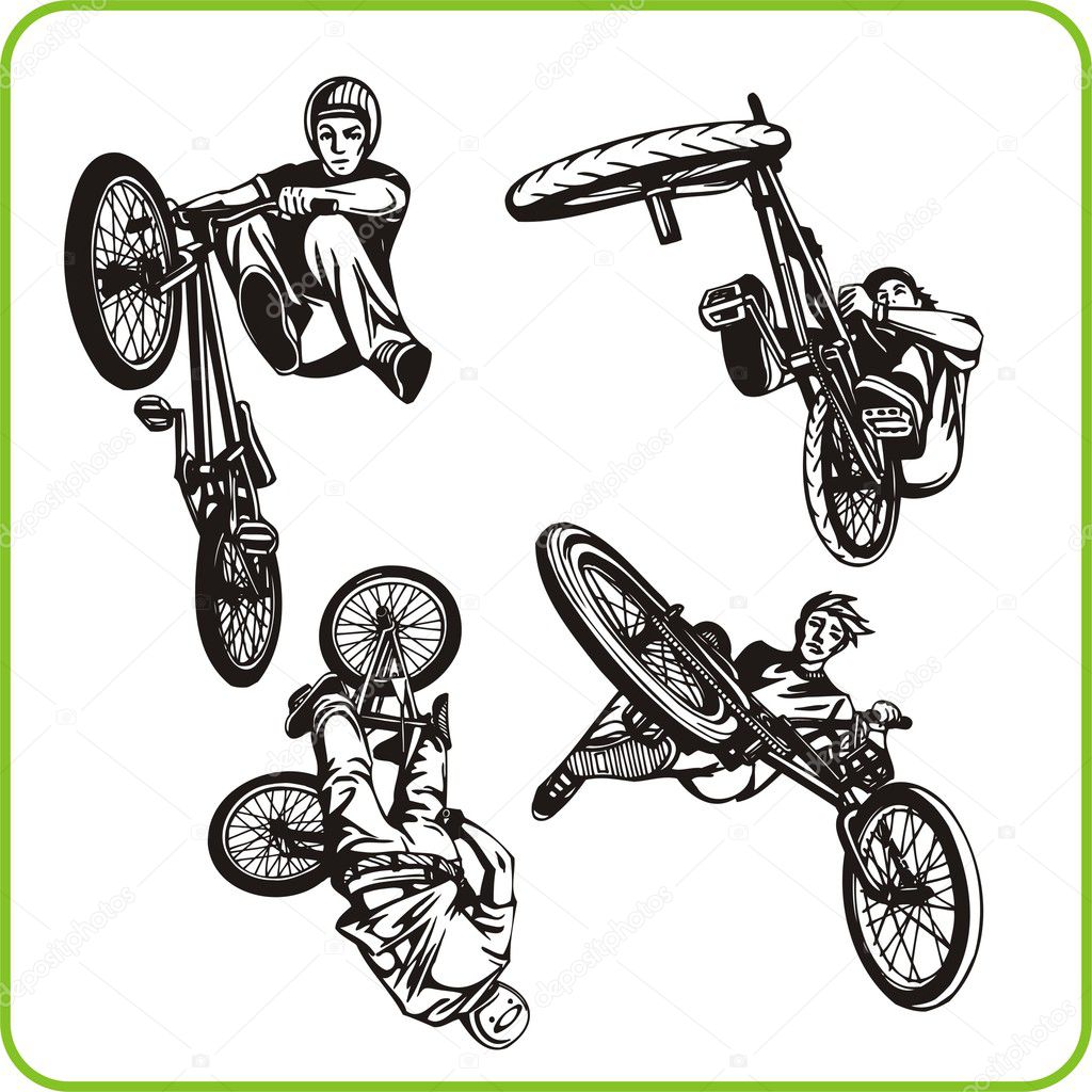 Bmx Vector Art Stock Images Depositphotos