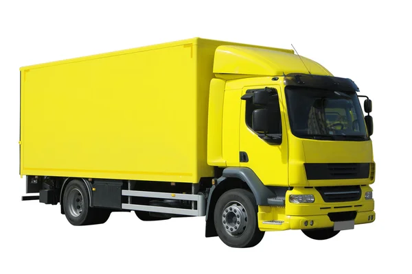 Жовтий вантажівка — стокове фото