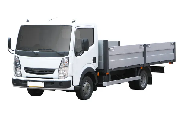 Biały mały pojazd ciężarowy — Zdjęcie stockowe