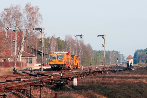 Máquinas ferroviárias pesadas — Fotografia de Stock