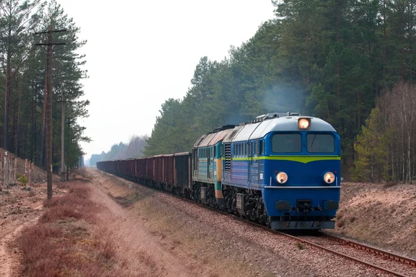 Nákladní motorový vlak — Stock fotografie