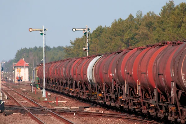 Nákladní vlak paliva — Stock fotografie