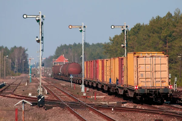 Tren mixto de mercancías —  Fotos de Stock
