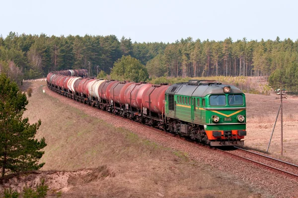 Comboio de combustível de carga — Fotografia de Stock