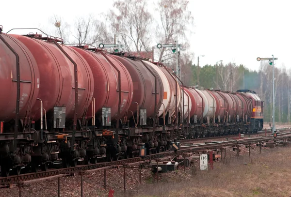 Tren de combustible de mercancías — Foto de Stock
