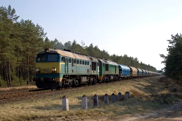 Tren diesel de mercancías — Foto de Stock