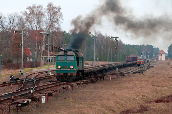 Treno diesel merci — Foto Stock