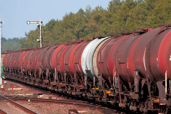 Freight fuel train Stock Photo