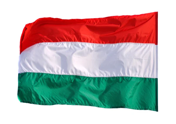 Magyarország lengő zászlója — Stock Fotó